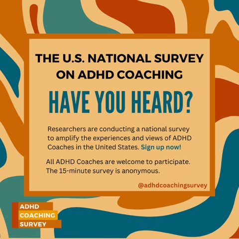 U.S. National Survey on ADHD Coaching Announcement